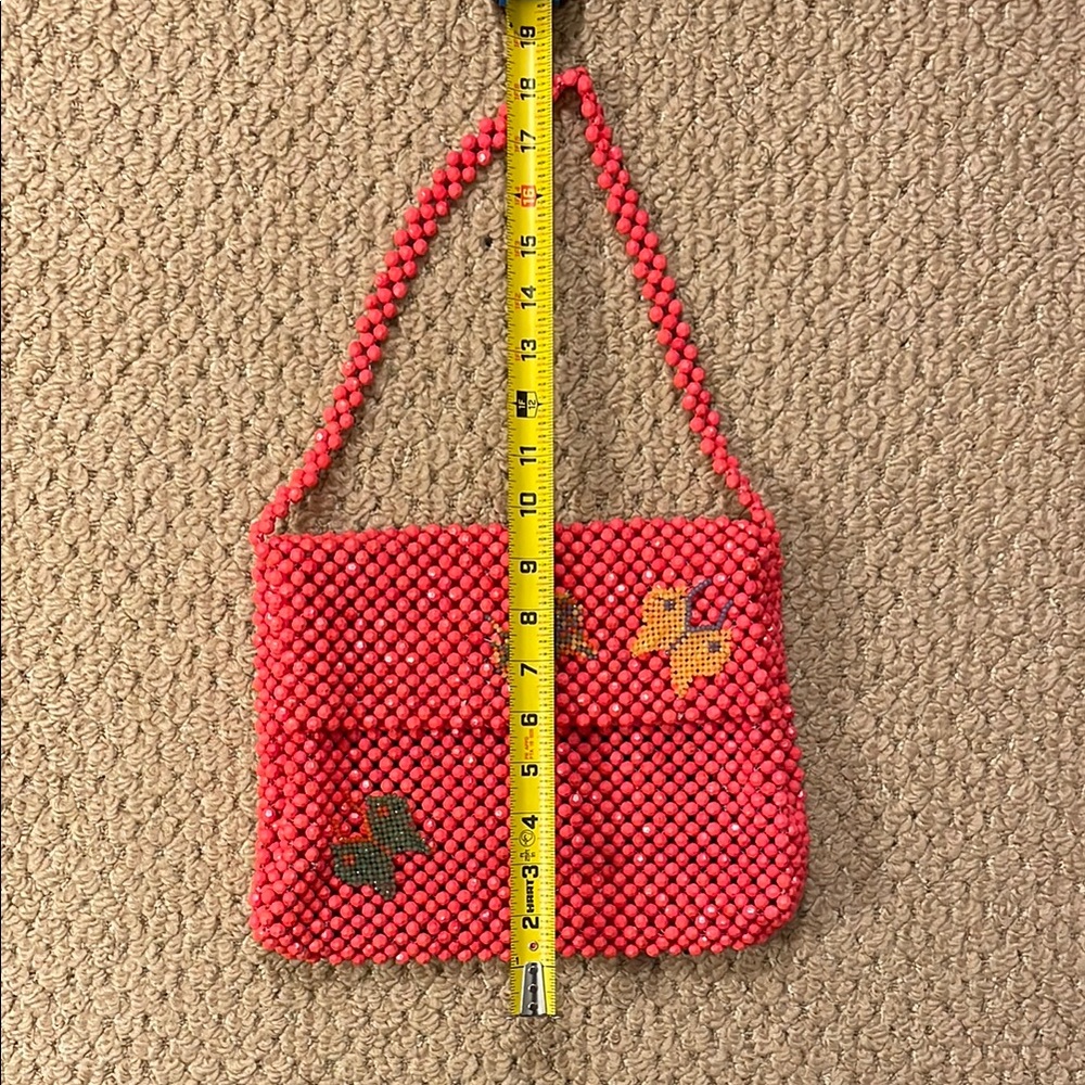 Pink Beaded Women's Bag - Picture 6 of 6